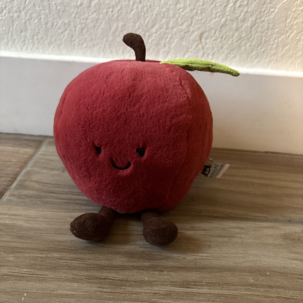 JELLYCAT AMUSEABLES APPLE SOFT PLUSH TOY RARE OFFICIAL 100% GENUINE
